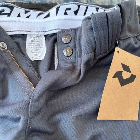 DeMarini Girls' Fierce Softball Pants, Gray, Girls Large - Picture 5 of 5